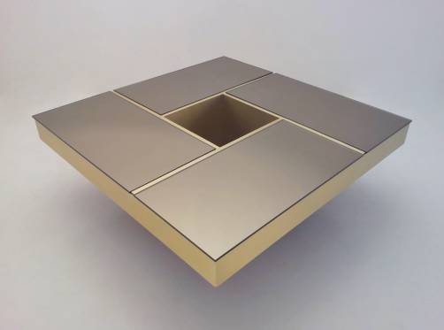 Mirror coffee table/bar by Giovanni Ausenda & Guido Baldi Grossi, 1970`s ca, Italian